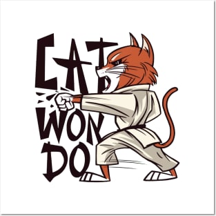 Tae Kwon Do Cat Catwondo Posters and Art